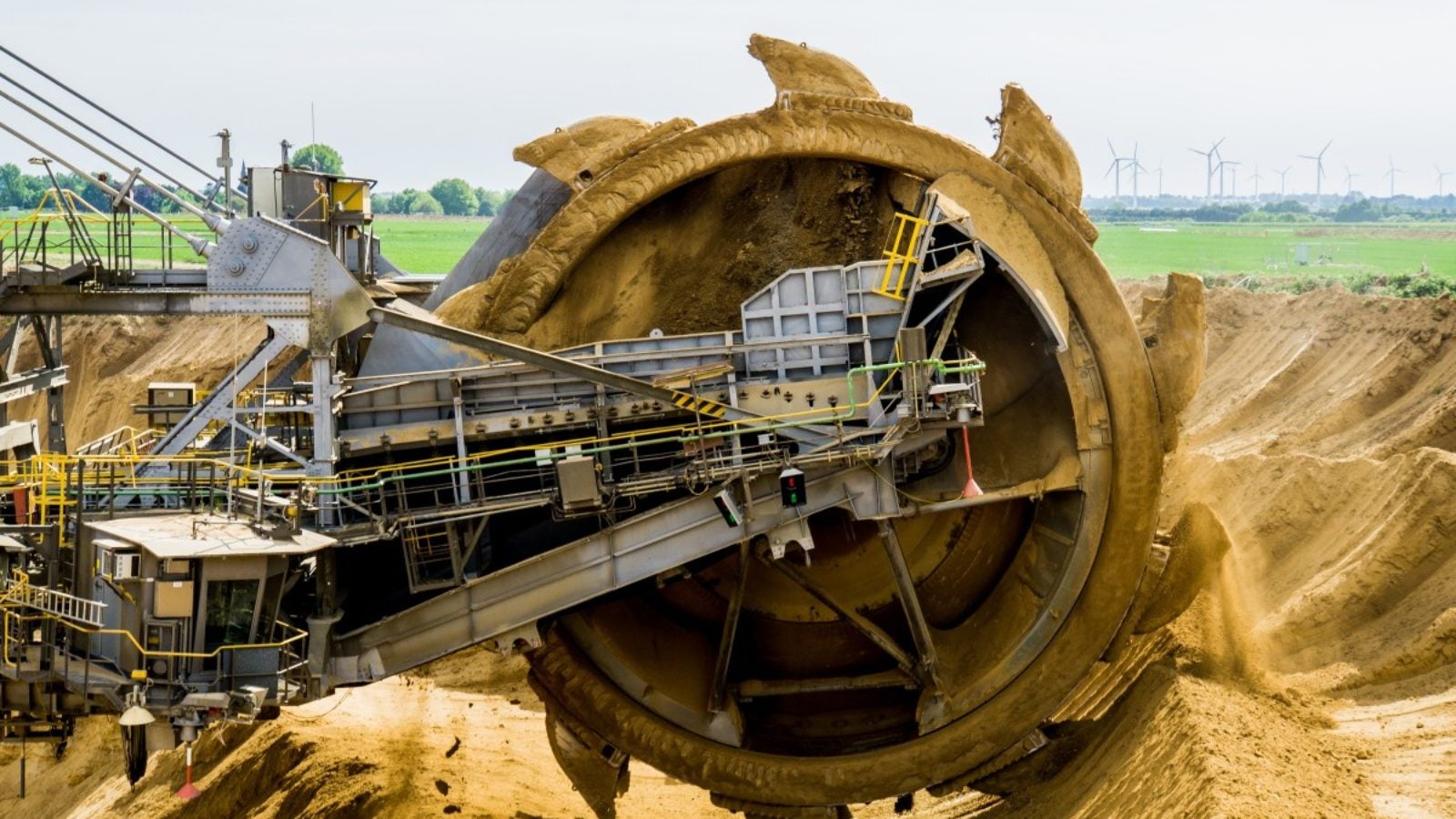 Bucket Wheel Excavator in a sand dune