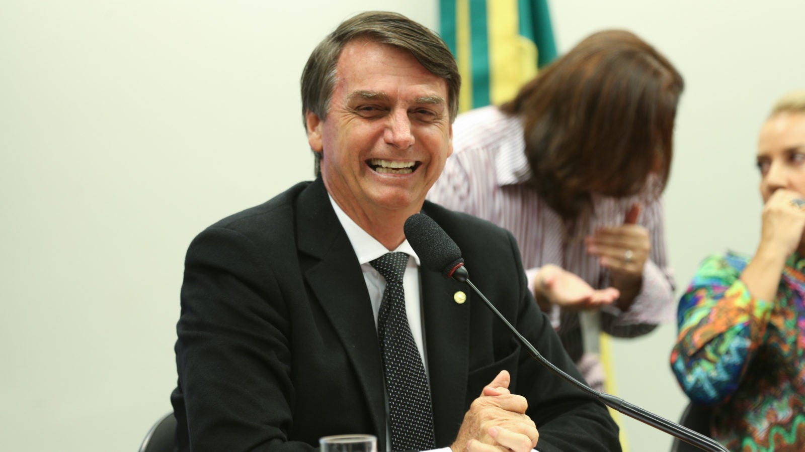 Jair Bolsonaro smiling