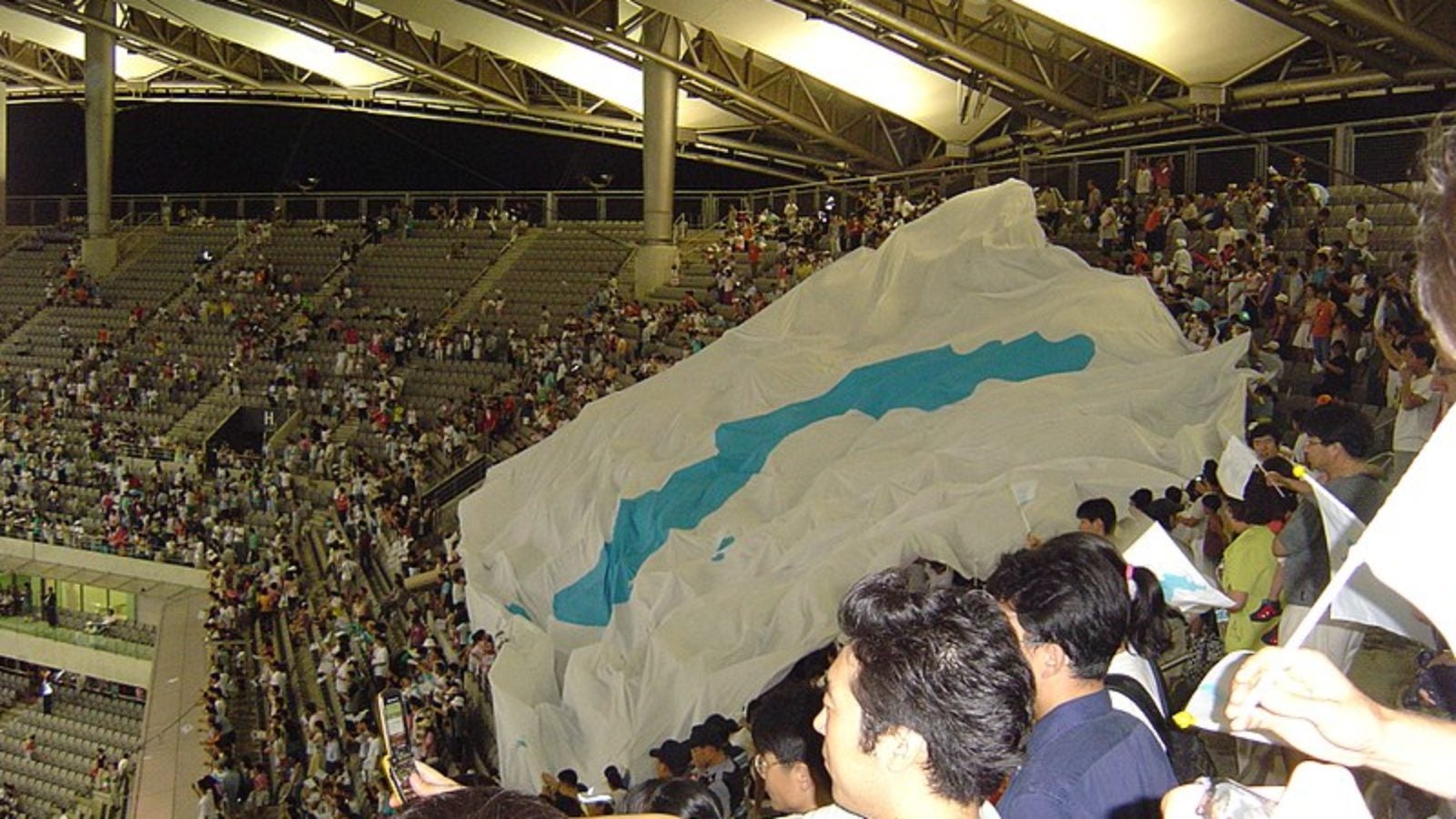 Korean unification flag at Seoul World Cup Stadium