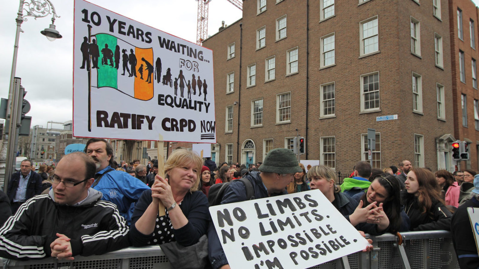 A disability rights rally