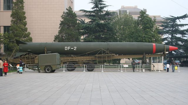 China's DongFeng 2 Missile on display