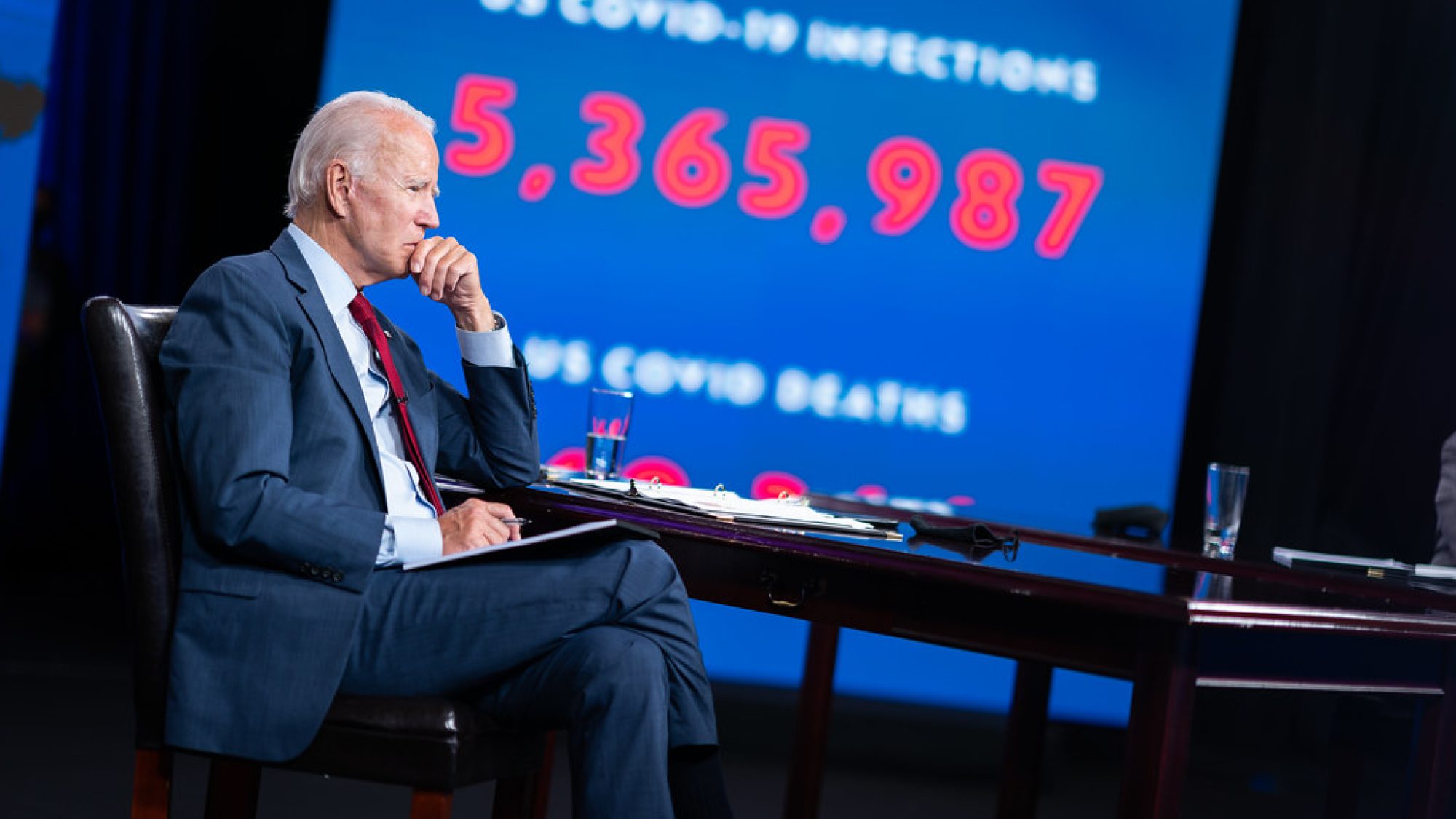 President Biden and total COVID-19 infections