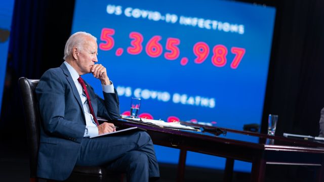 President Biden and total COVID-19 infections
