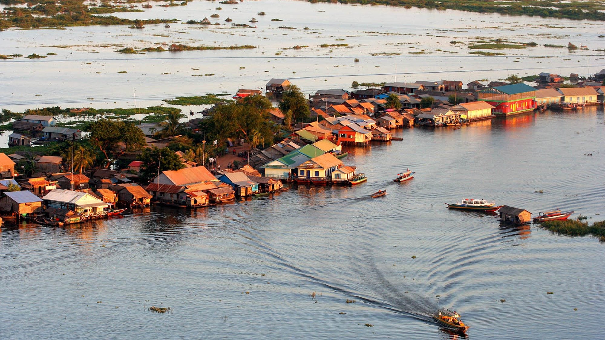 Water dwelling on the lake of Tonle Sap, near Siem Reap, Cambodia