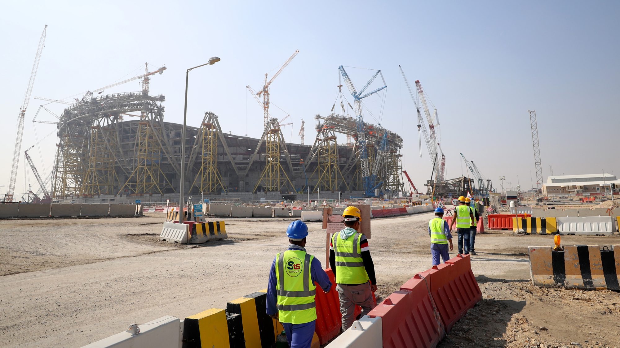 A general view of work being done on the Lusail stadium on December 20, 2019 in Doha, Qatar.