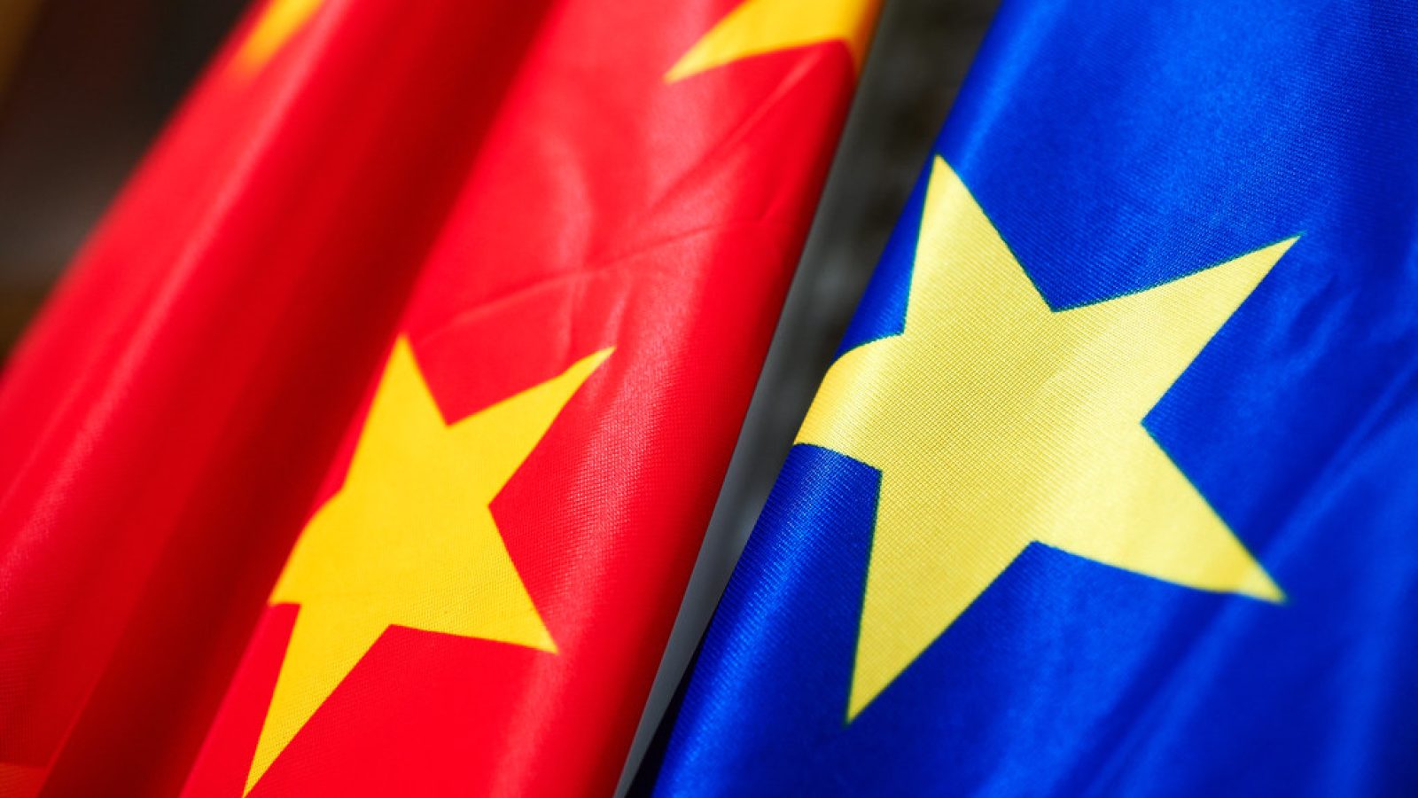 China and EU flags