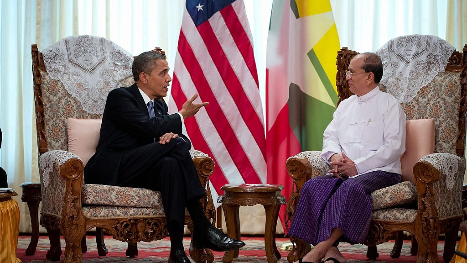Barack Obama meeting with President Thein Sein of Myanmar