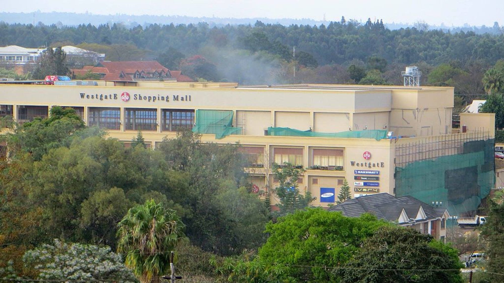 Smoke rising from Westgate Mall