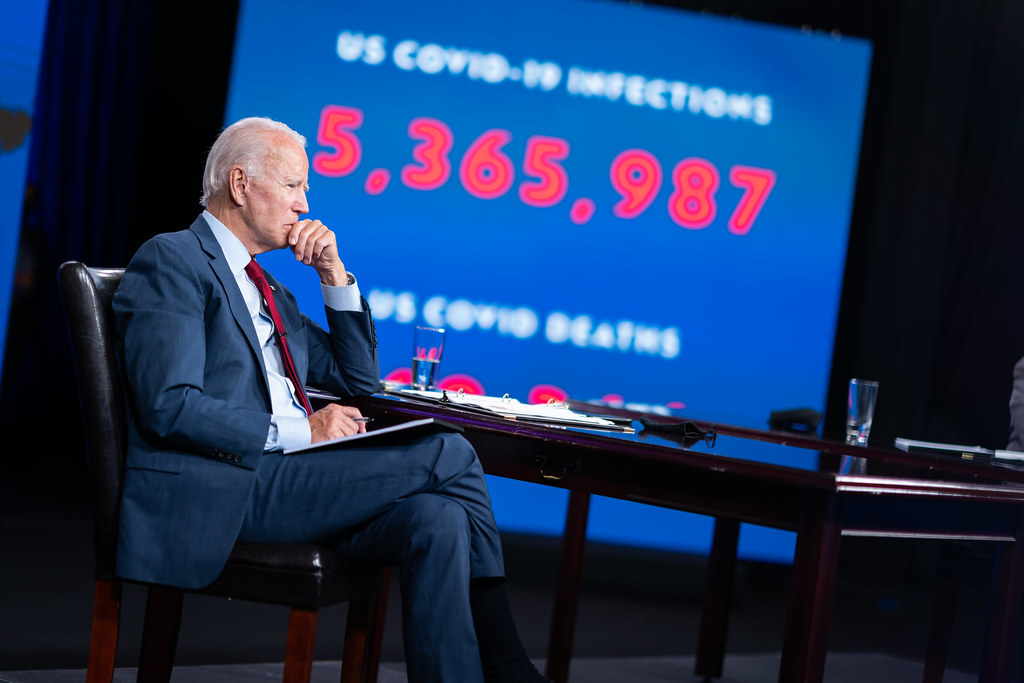 President Biden and total COVID-19 infections