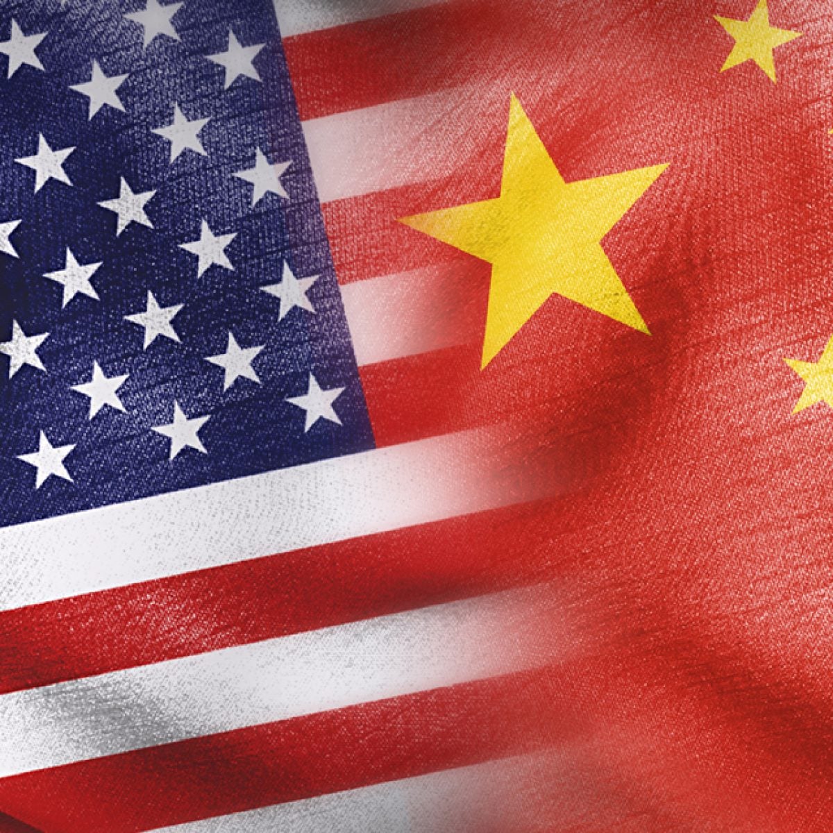 U.S. and China Flags