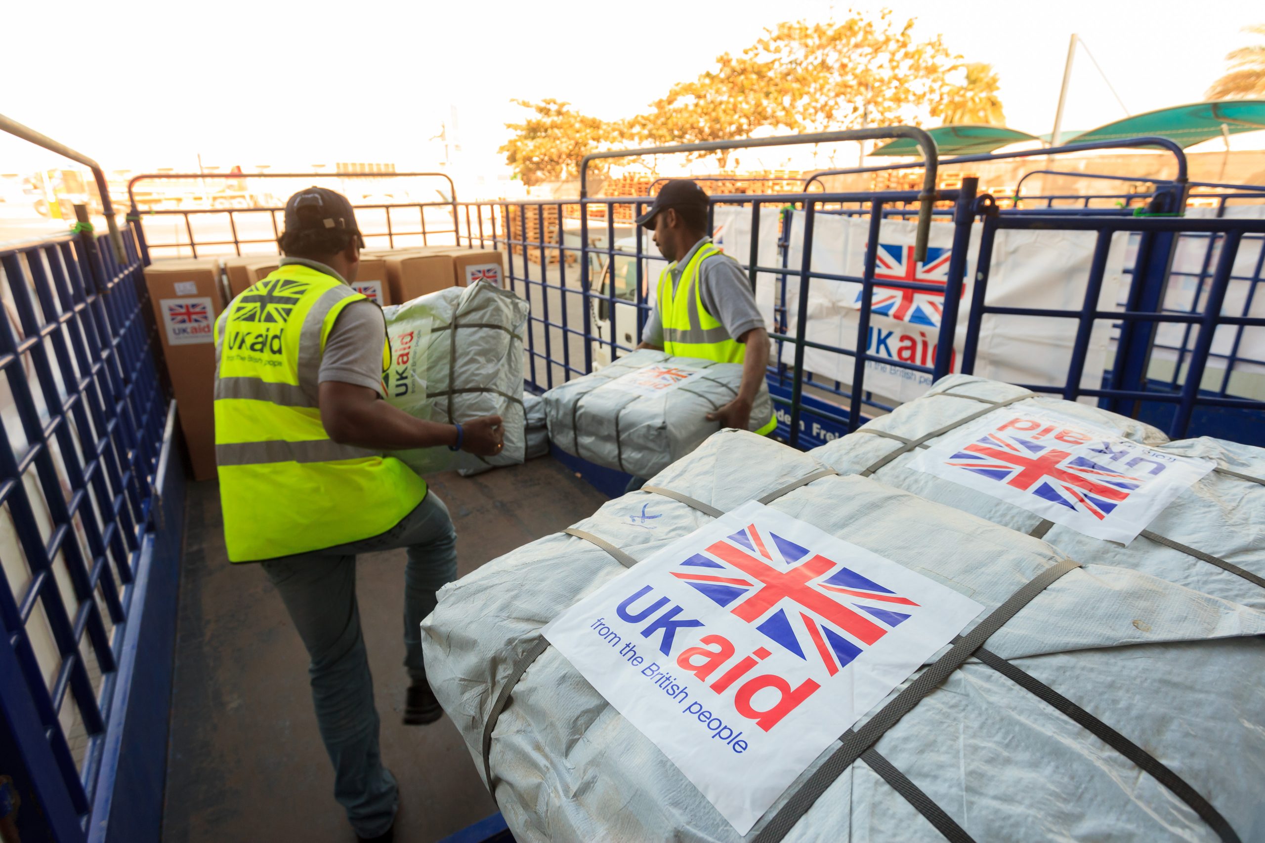 UK aid shipments in Dubai