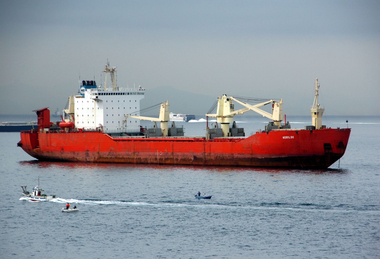 container ship in the arctic