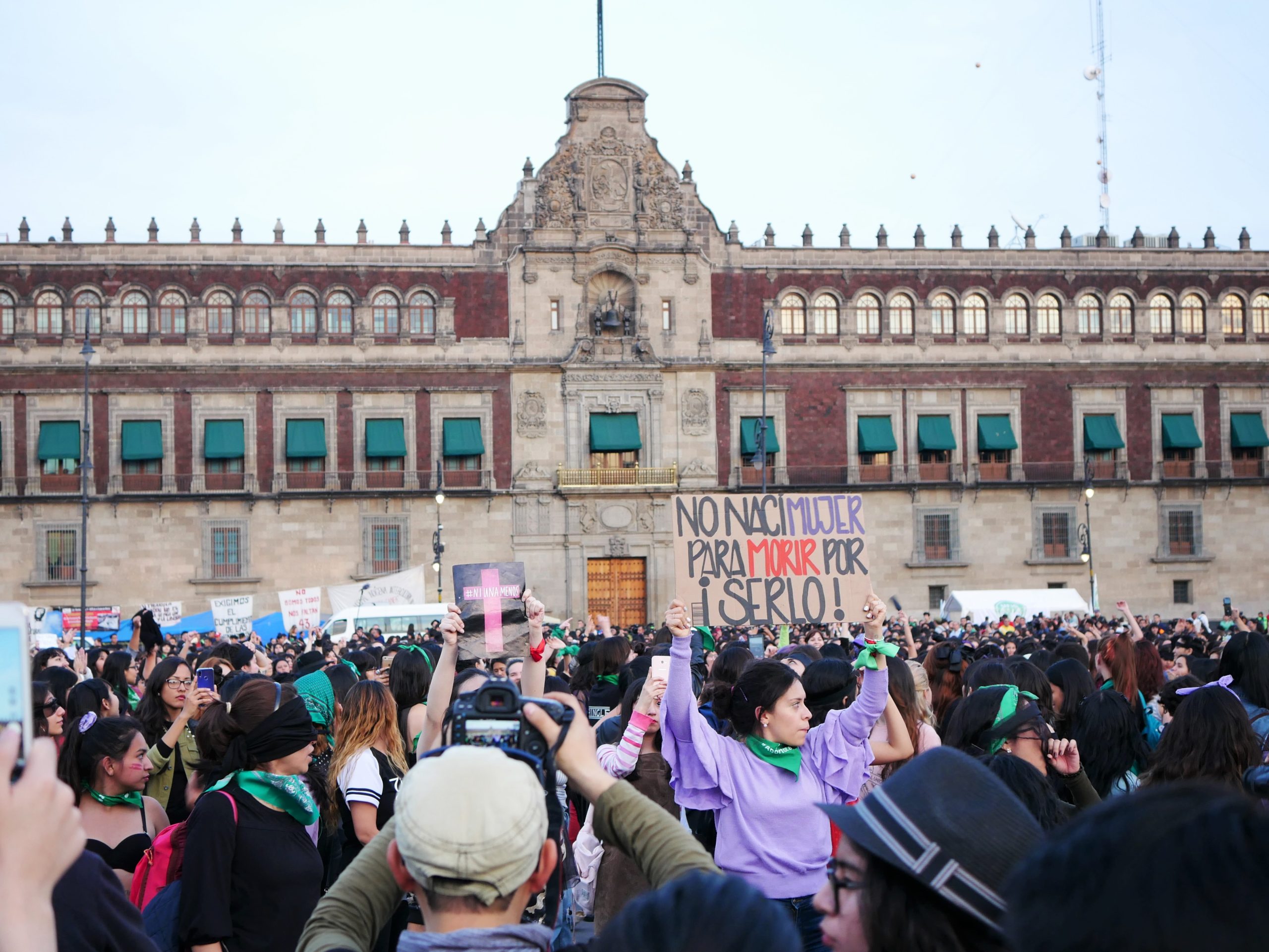 Femicide Protest Zocalo- sign