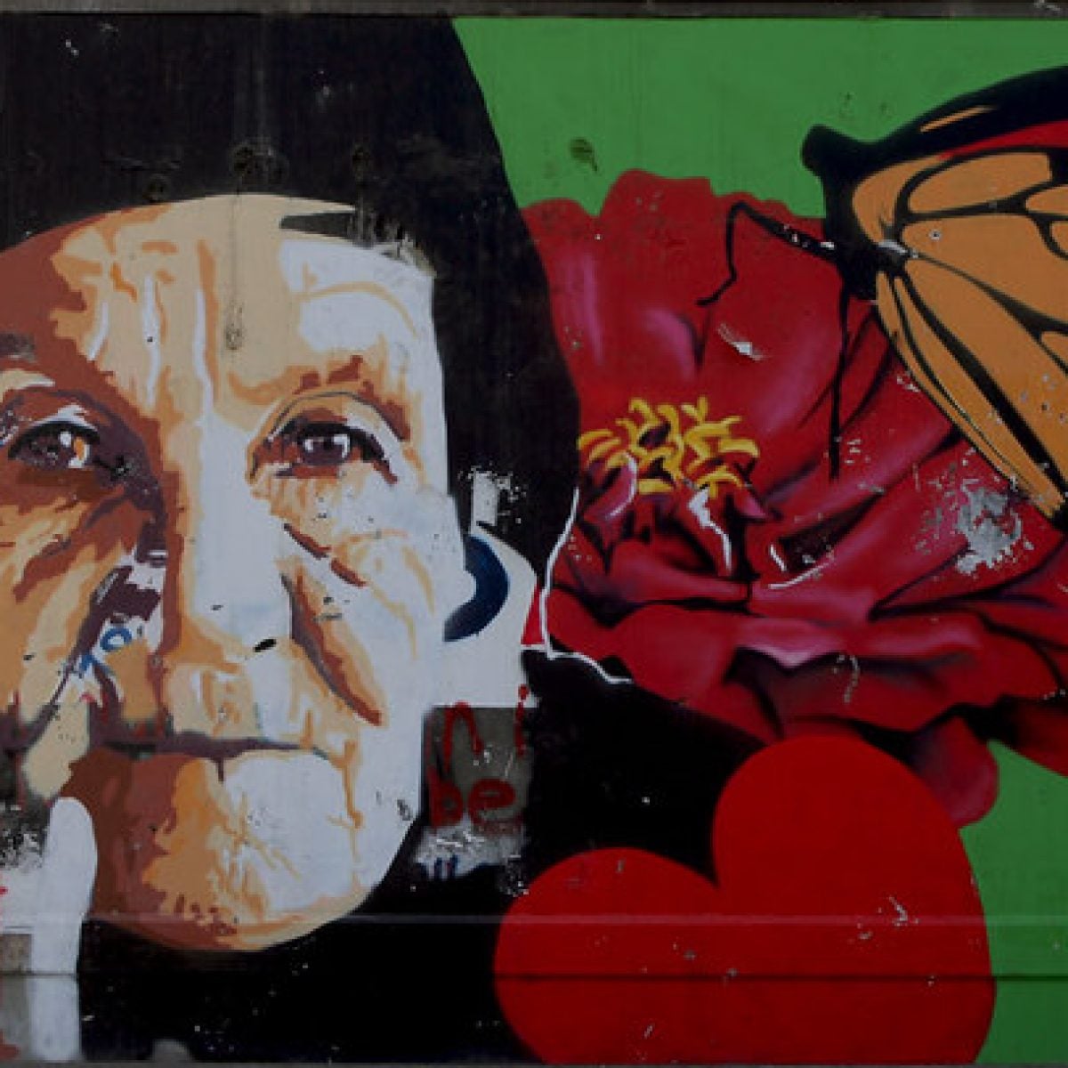 Bethlehem - grafiti: A just peace for Palestine, means peace for Israel too